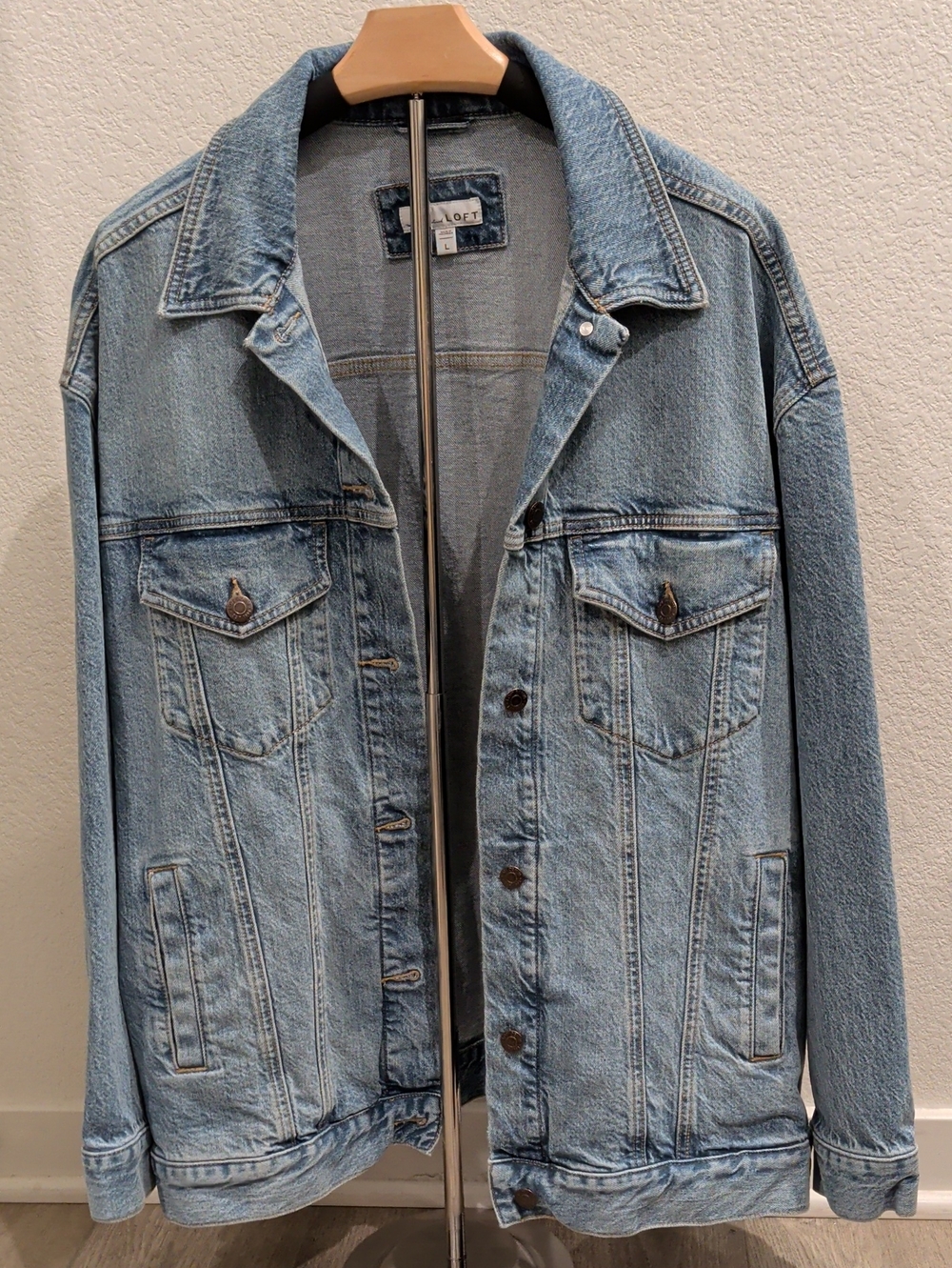 LOFT Light Blue Denim Jacket - Women's Casual Trucker